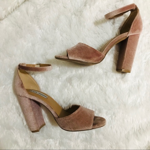Steve Madden Shoes - Steve Madden | Velvet Dusty Rose Criistl Heels 7.5